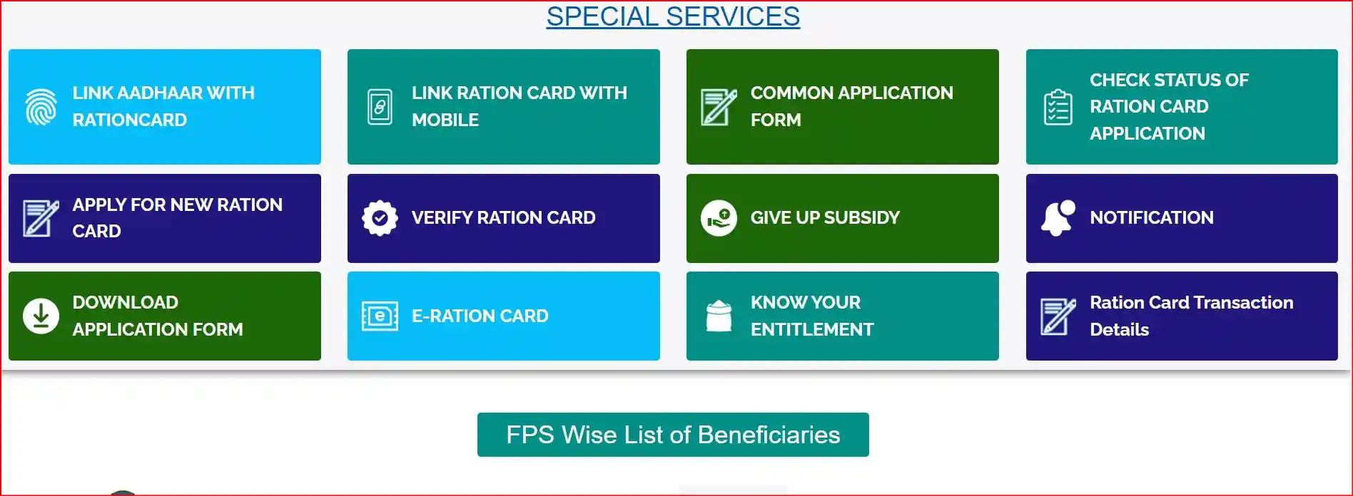 Apply ration card west bengal